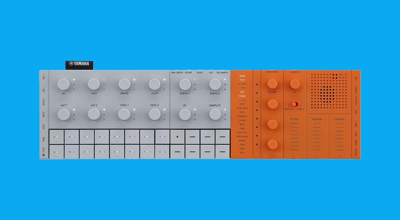 Yamaha SEQTRAK grey and orange