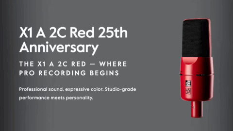 sE Electronics X1 A 2C 25th Anniversary : le best-seller studio s’offre une édition rouge et blanche