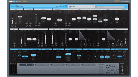 Interface du plugin Jun Murakami Synth-80 emulant le Roland MKS-80 Super Jupiter
