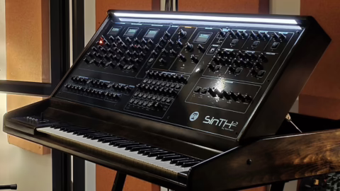 Tom Horn SinTH2, polysynthé boutique à cinq oscillateurs vu de face