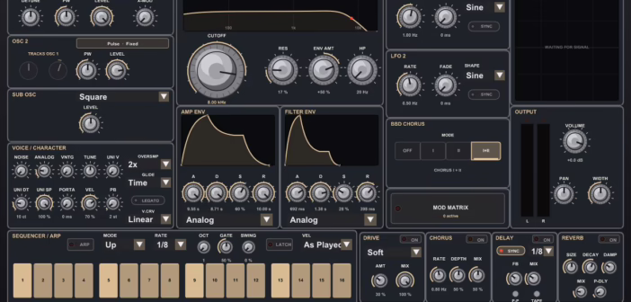 Le moteur Cosmos de Sunset Circuits, un poly DCO six voix avec chorus bucket-brigade