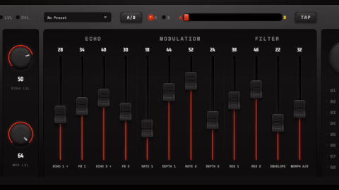 Interface du plugin Temecula DSP VEXT, émulation du Lexicon Vortex
