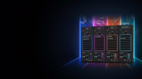 Waves StudioVerse Mix Unlock : les quatre canaux de séparation Voix, Batterie, Basse et Instruments