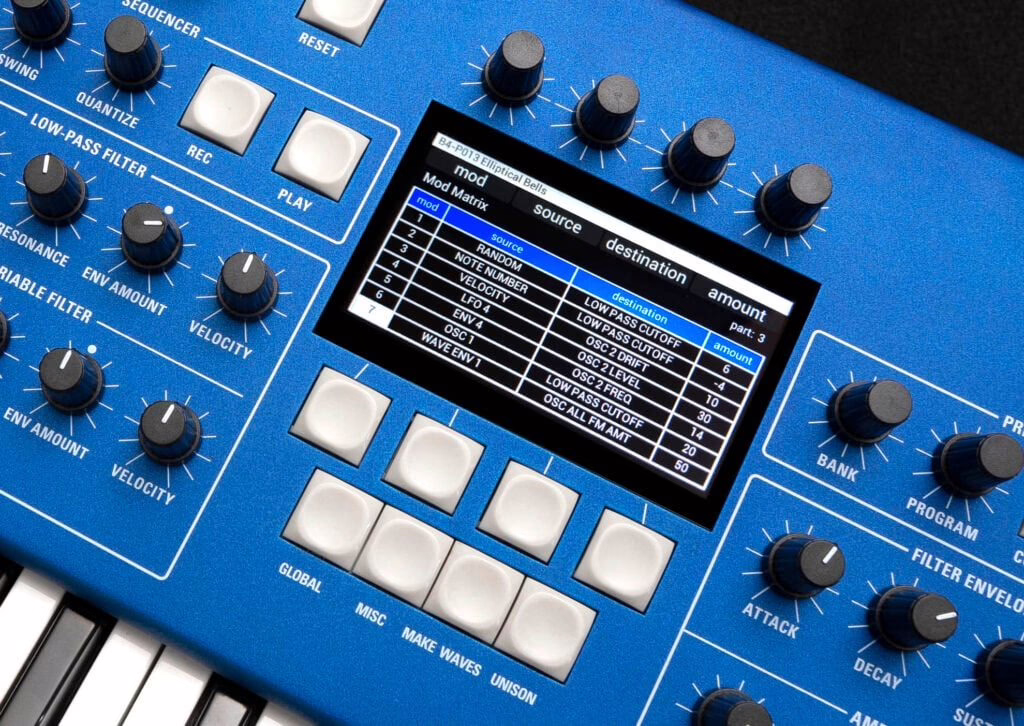 The 3rd Wave mod matrix, now a destination for the shimmer parameters