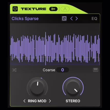 The Texture layer of Arturia Pure SUB, between noise and Corroder