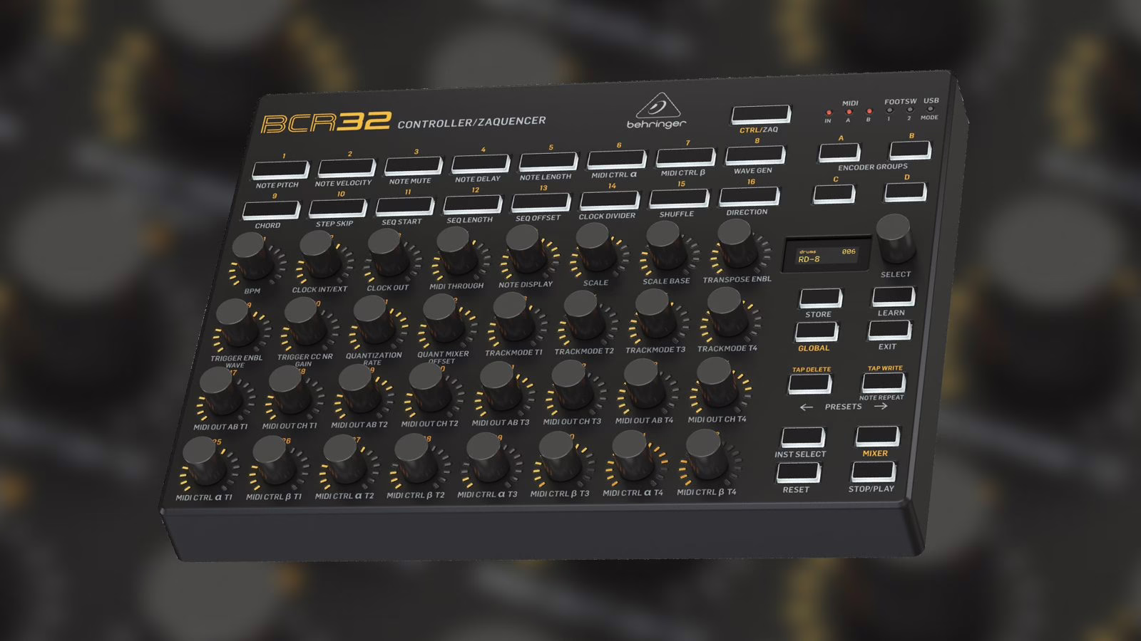 Face avant du Behringer BCR32