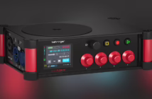 Enregistreur de terrain Behringer FLOW 4V vue de dessus avec ses preamplis et son ecran