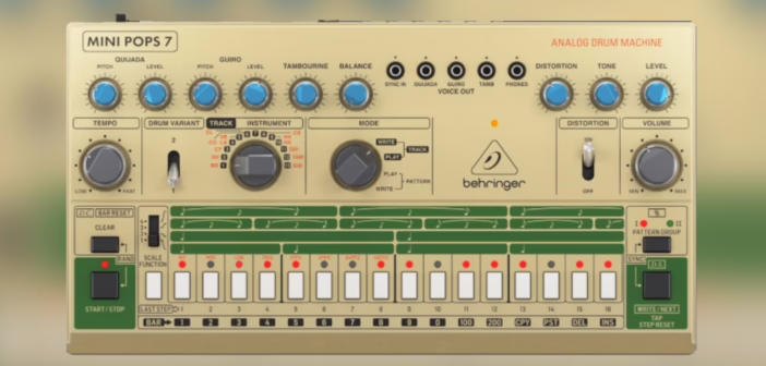 Behringer Mini Pops 7, clone de la boite a rythmes analogique Korg Mini Pops 7