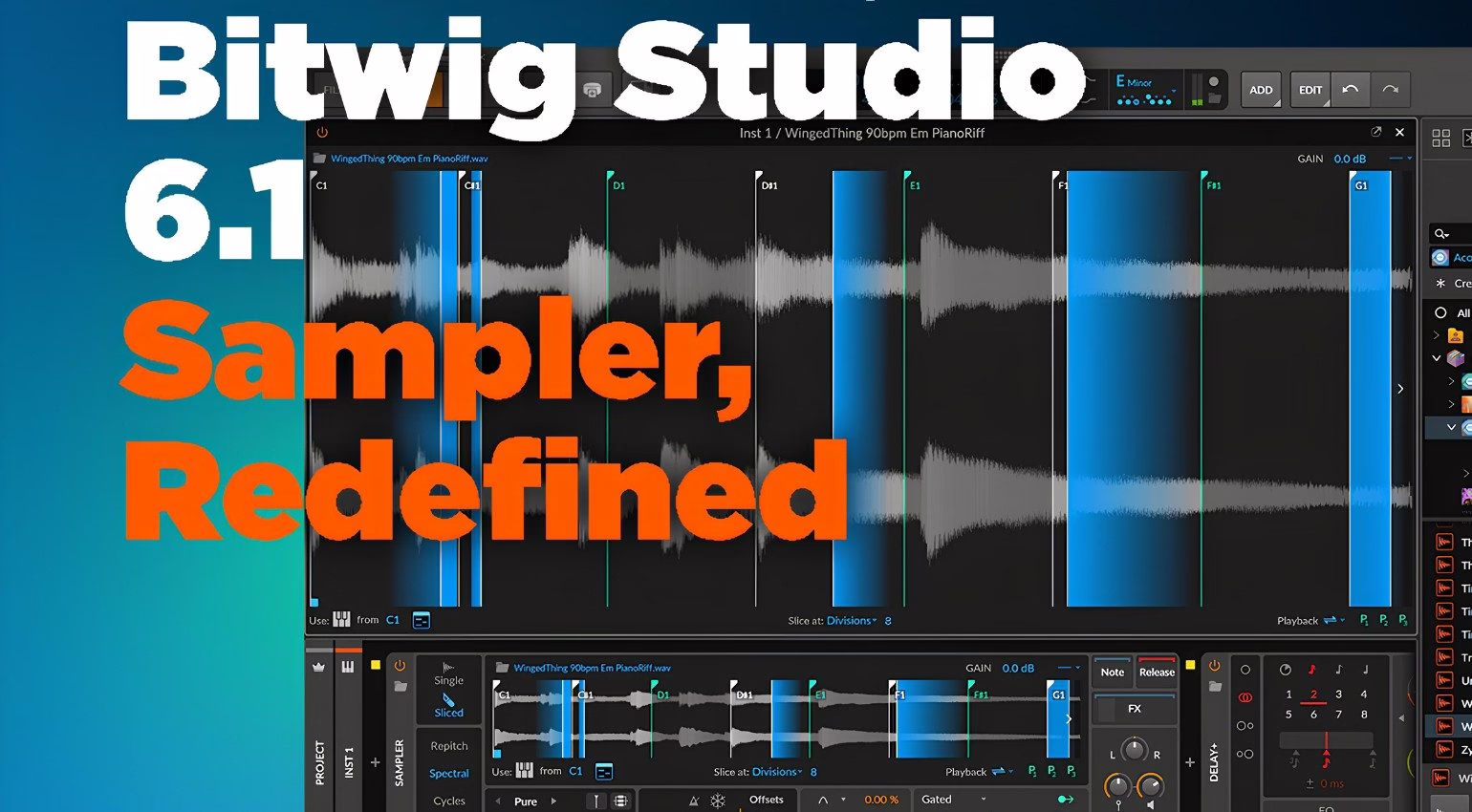 Bitwig Studio 6.1: slicing engine and the Spectral and Fragments modes