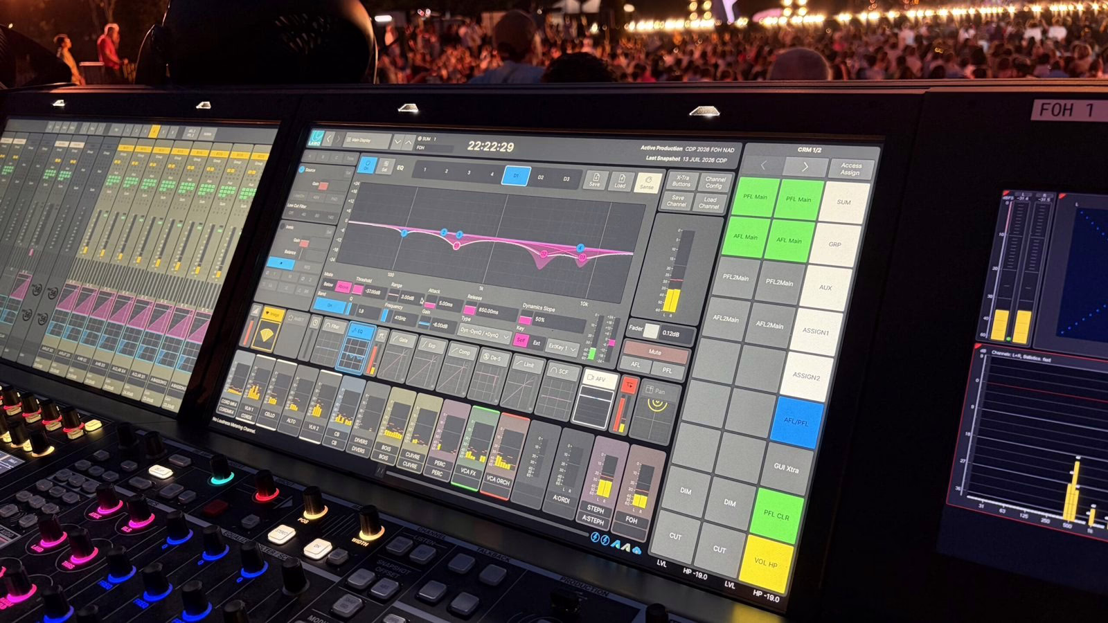Lawo Dynamic EQ in use on the 2026 Concert de Paris mixes