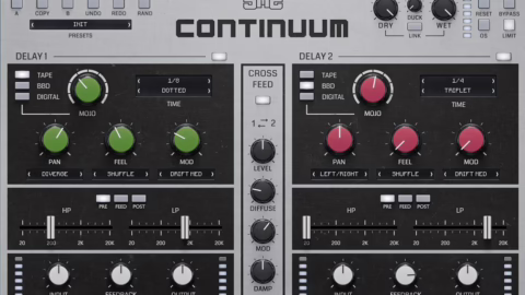 Continuum de United Plugins, double moteur de delay spatial signé JMG Sound