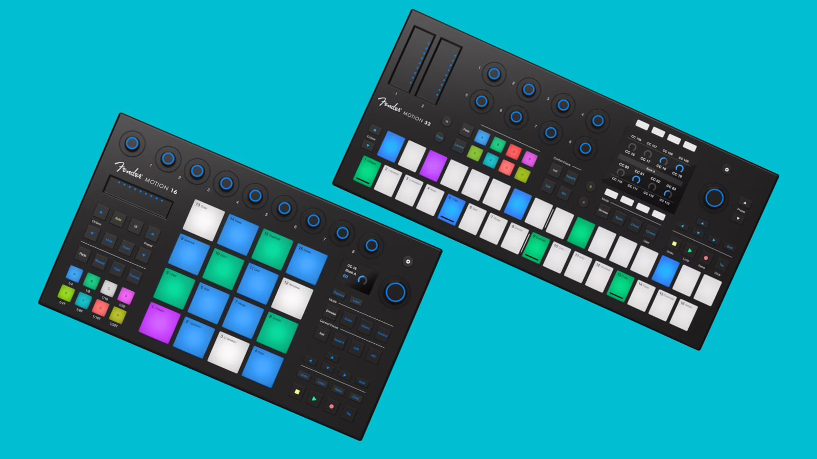 Pads RGB à aftertouch polyphonique des Fender Motion