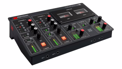 Interface audio Harrison Audio Flex-10 vue de face facon tranche de console