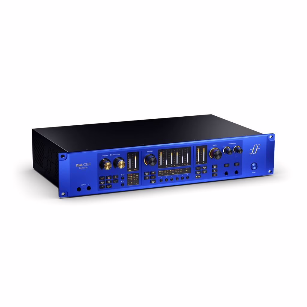 Détail de la connectique et des commandes de la Focusrite ISA C8X