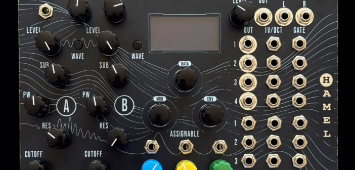 Le module Eurorack Hampshire Electronics Vulcan MK2 vu de face, avec son OLED et ses commandes