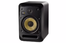 Enceinte de monitoring de studio KRK V8 Series Five vue de face avec son woofer Kevlar jaune