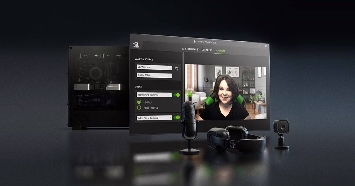 Application NVIDIA Broadcast de suppression de bruit