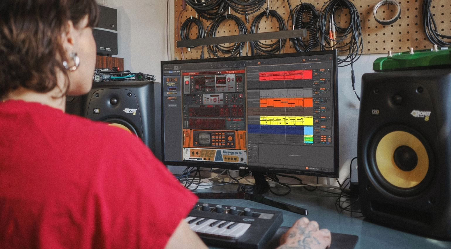 The Reason Free rack loaded inside a digital audio workstation