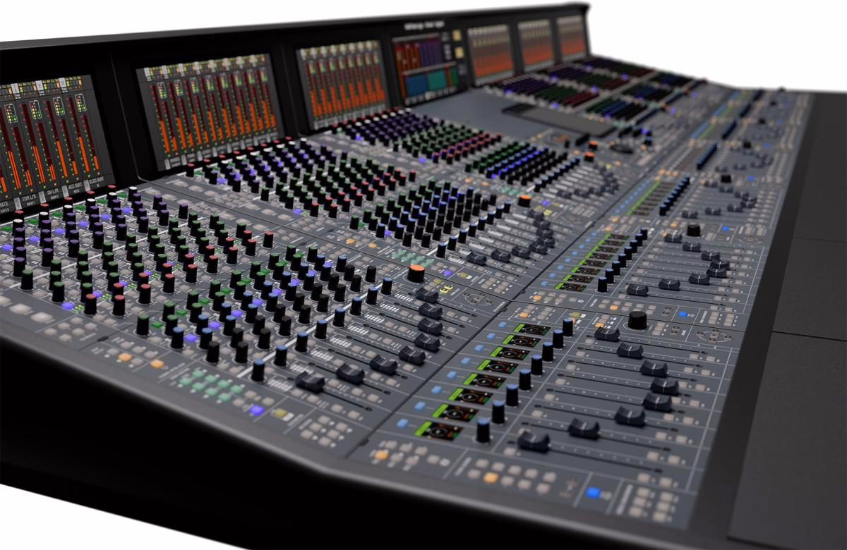 SSL Odyssey 48-channel console, side view