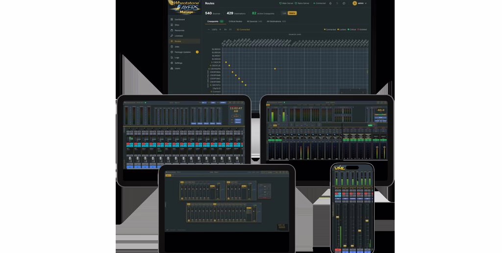 Plateforme de mixage virtuel Wheatstone VMX