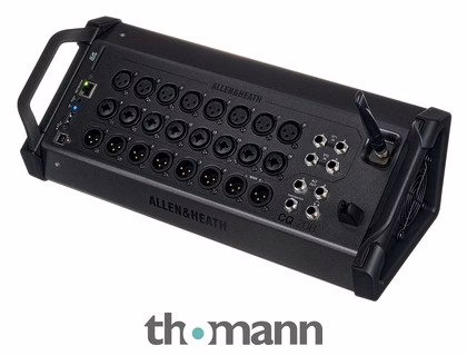 The ultra-compact Allen & Heath CQ-20B rackmount mixer, controlled from a tablet