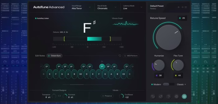 L’interface du plugin Antares Auto-Tune Advanced avec le moteur de vibrato DVA