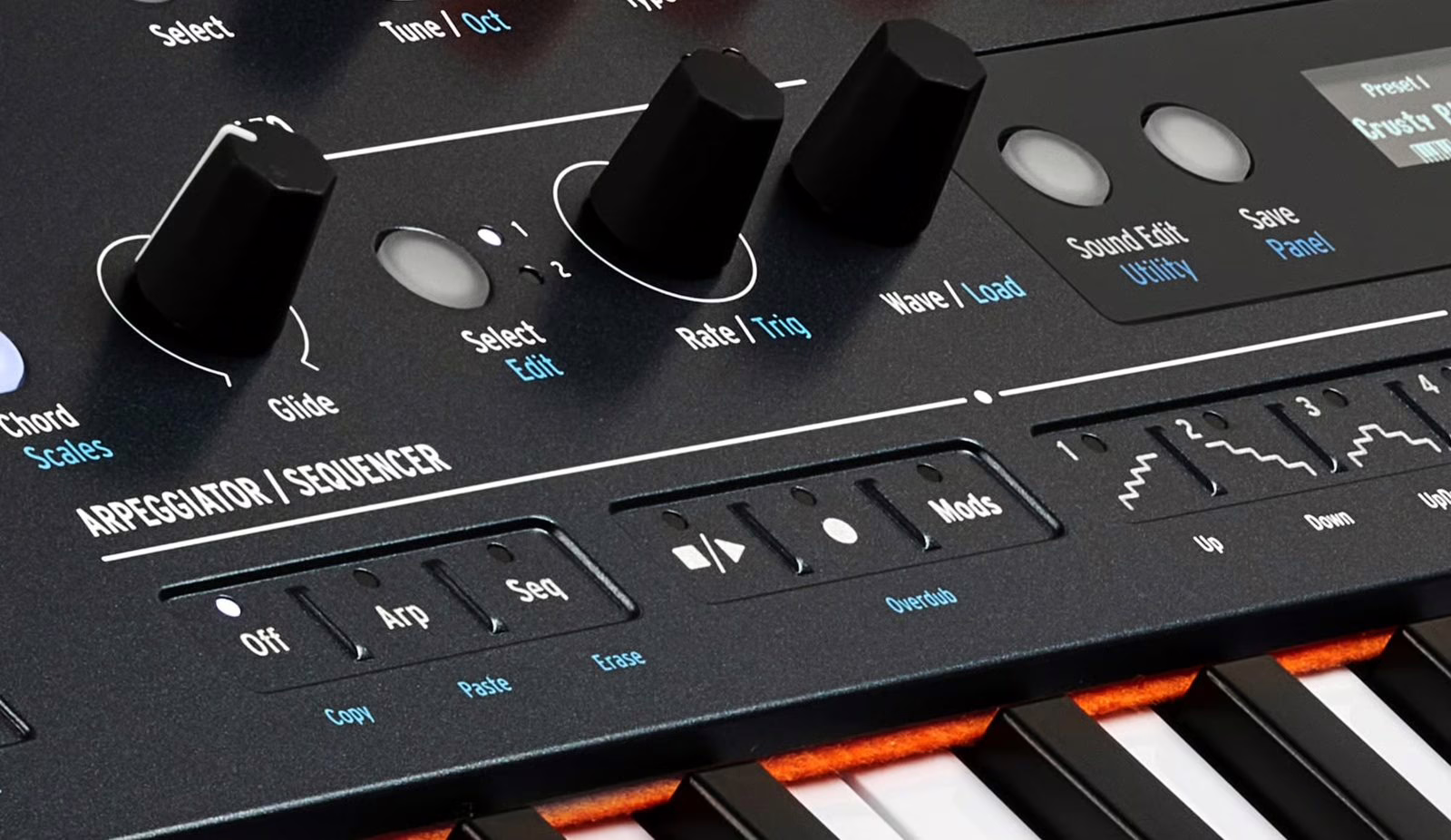 Le sequenceur du MiniFreak en fonctionnement
