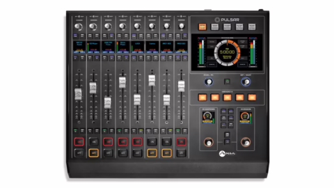 Console de mixage AoIP Axia Pulsar vue de dessus