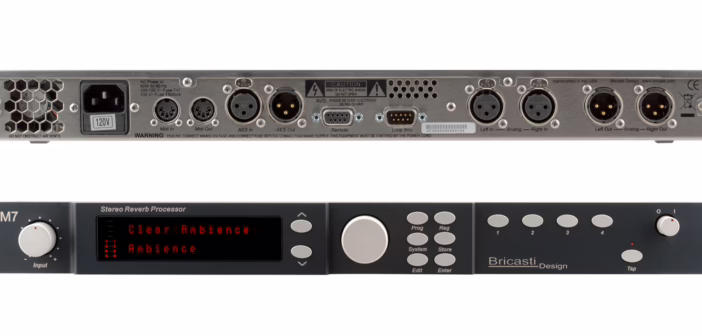 Processeur de reverb Bricasti Model 7, vue face avant et face arriere