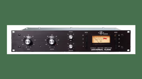 Compresseur FET de studio de type 1176, avec ses boutons de ratio et son vumètre
