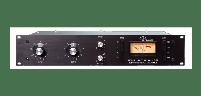 Compresseur FET de studio de type 1176, avec ses boutons de ratio et son vumètre