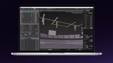 System Auralization dans ArrayCalc de d&b audiotechnik, sur ordinateur portable