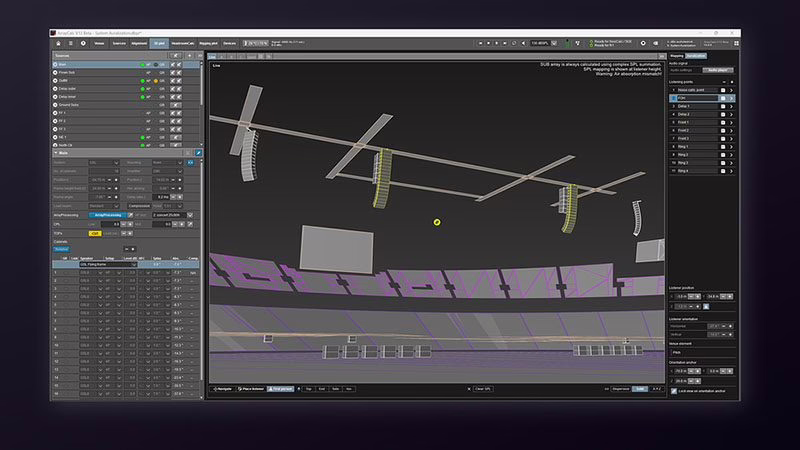 Real-time binaural rendering in ArrayCalc's System Auralization