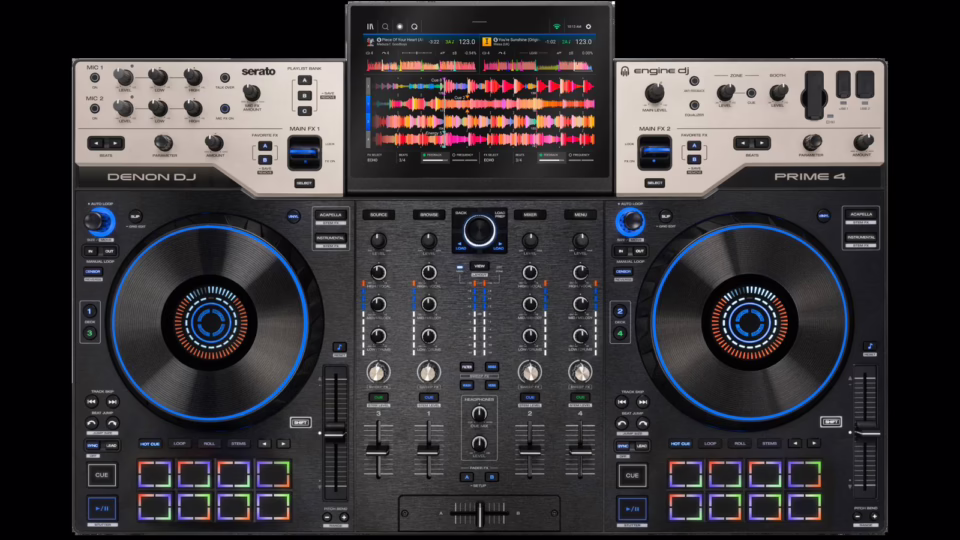 La console DJ autonome Denon DJ Prime 4 G2 vue de dessus