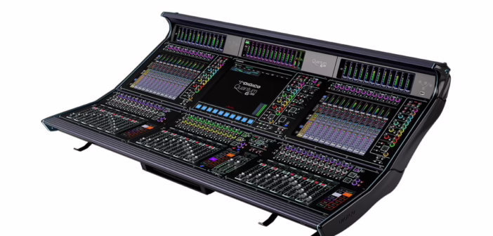 La console de mixage numerique DiGiCo Quantum638 vue de trois quarts