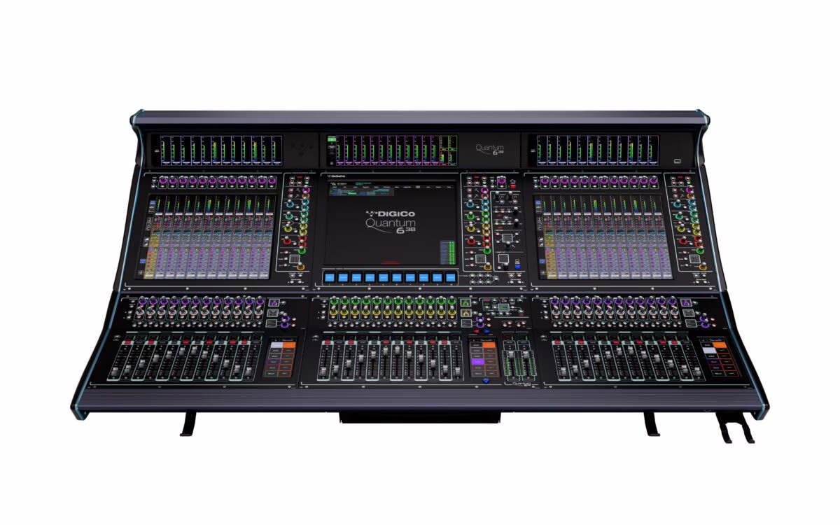 The Quantum638 surface with its three touchscreens and motorised faders