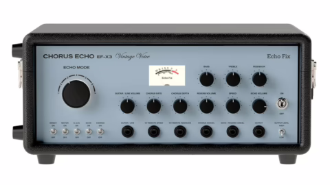 L'Echo Fix EF-X3 Vintage Voice, écho à bande analogique en façade bleue