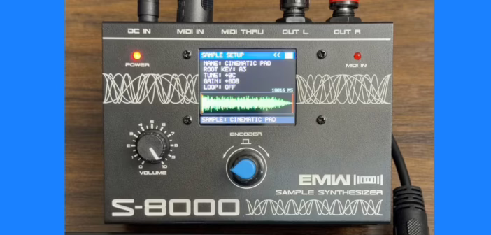 Le synthetiseur a lecture d'echantillons EMW S-8000, format desktop compact