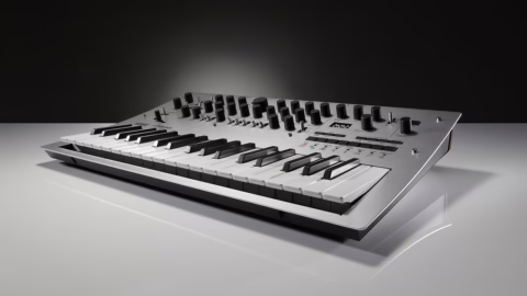 Les curseurs d'enveloppe attaque, decay, sustain et release sur un synthétiseur analogique