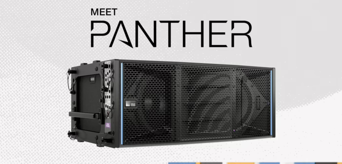 Des line arrays Meyer Sound PANTHER accrochés en diffusion de concert