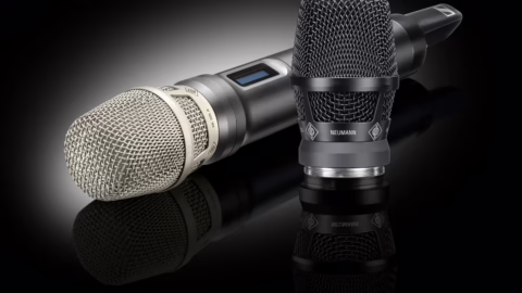 Neumann KK 104 A et KK 105 A montes sur un emetteur sans-fil