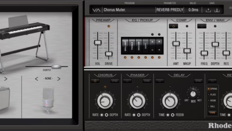 Interface du plugin Rhodes Clav Pro