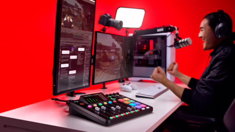 La console de podcast RØDECaster Pro II vue de dessus