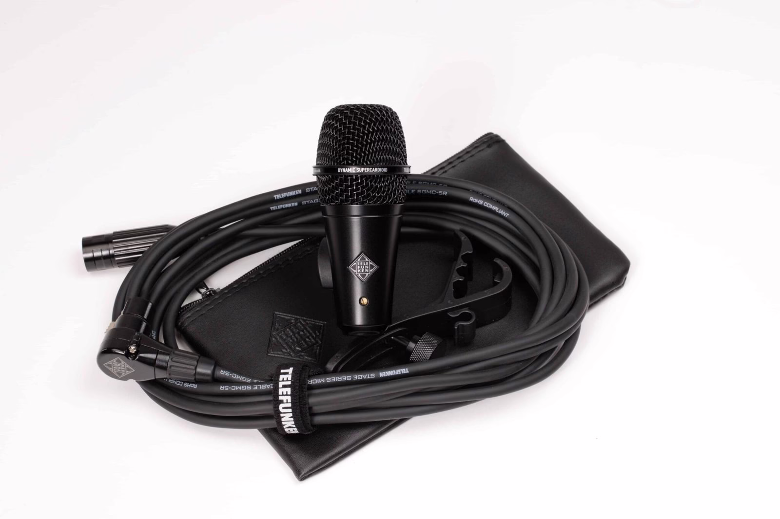 The M80-SH ships with its drum mount and right-angle cable