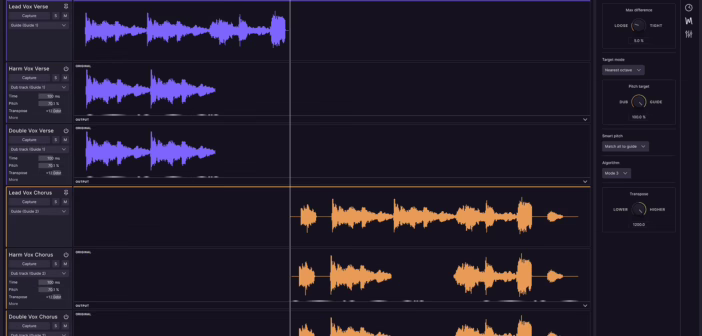 L'interface de VocAlign 7 Pro de Synchro Arts