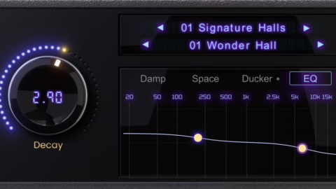 Interface du plugin de réverbération Waves Atlas Reverb