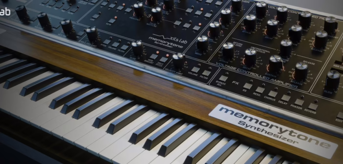 Interface complete du synthetiseur logiciel XILS-lab MemoryTone avec son clavier