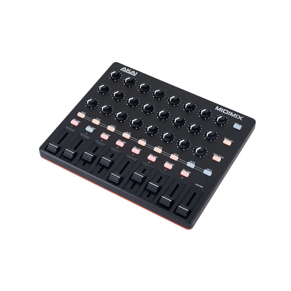 Akai MIDIMix, compact controller with 8 faders and 24 knobs