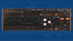Séquenceur Behringer 1601 au format Eurorack, faders rétroéclairés et pas de séquence