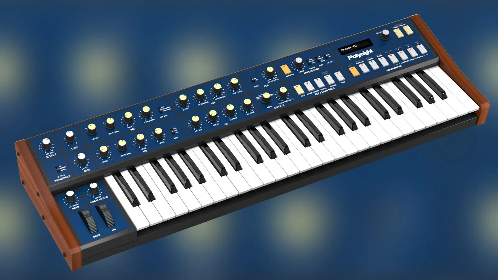 Le panneau de contrôle du Behringer Polyeight